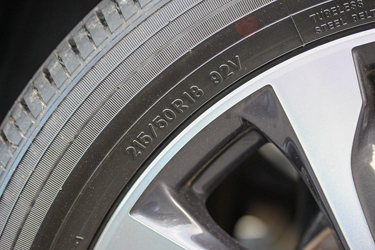 A close up shot of a car tyre