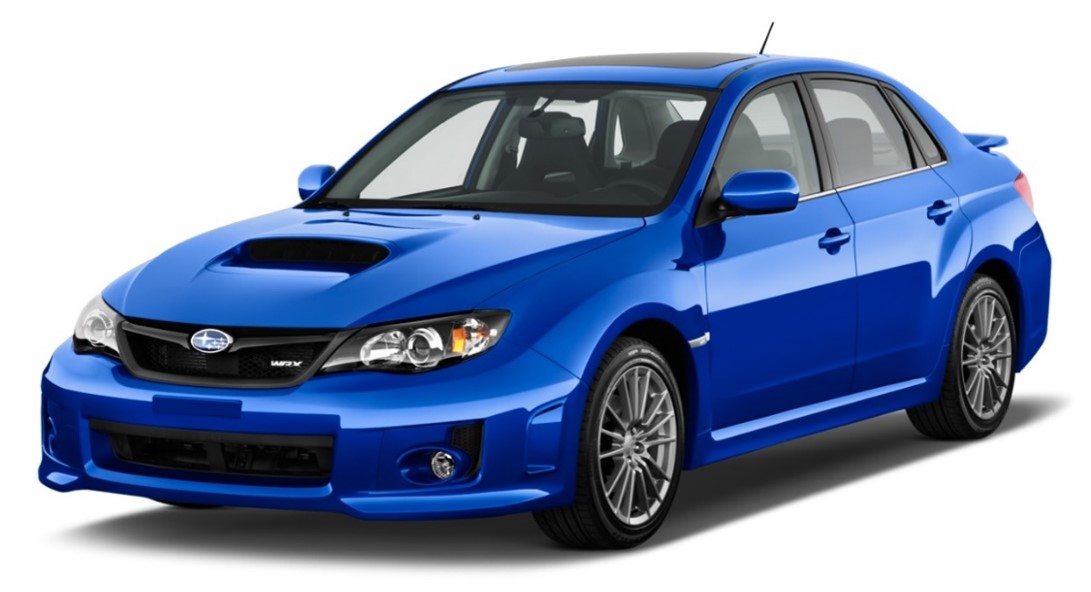 A blue Subaru