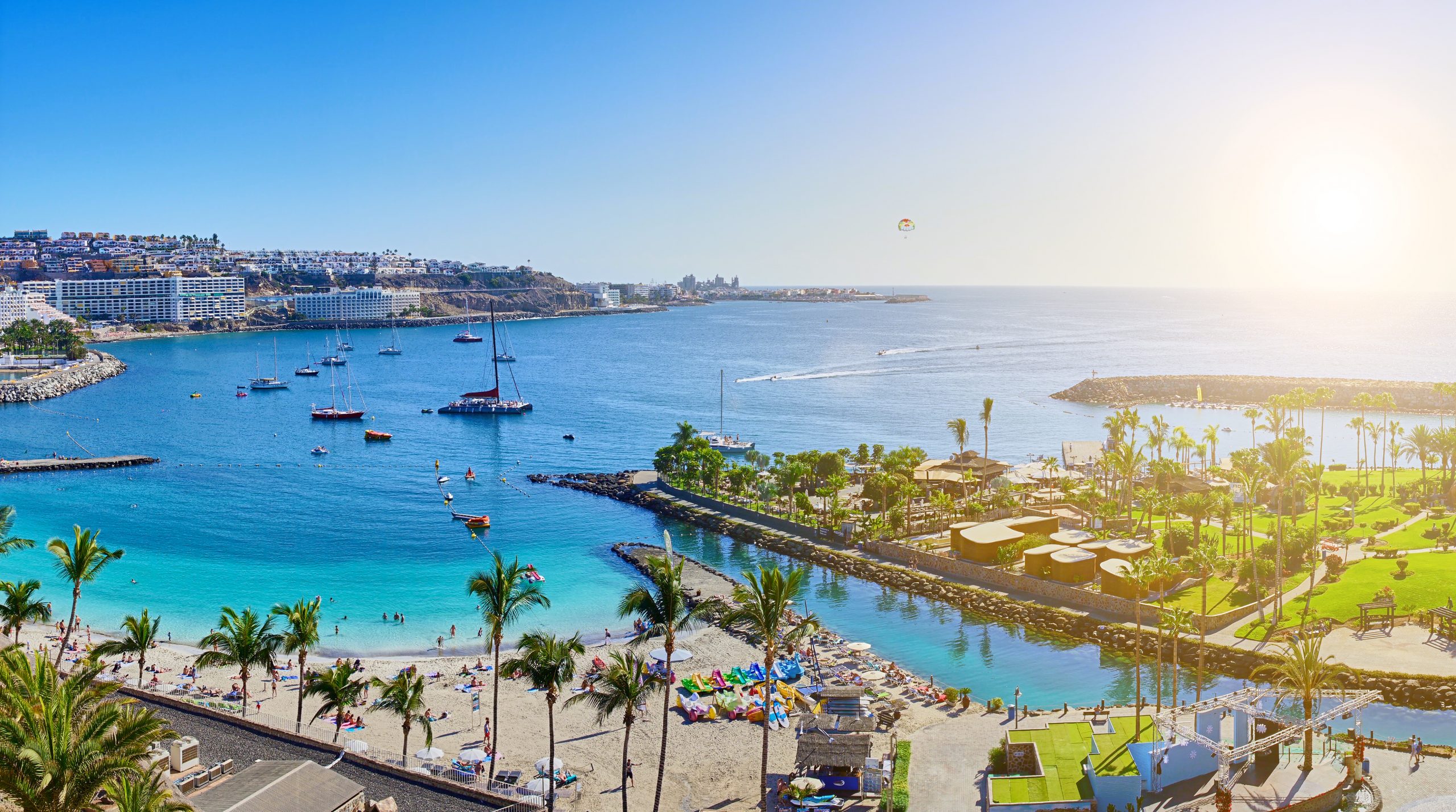 Beach "Anfi del Mar" on Gran Canaria in December