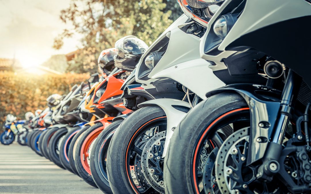 Line of Motorbikes