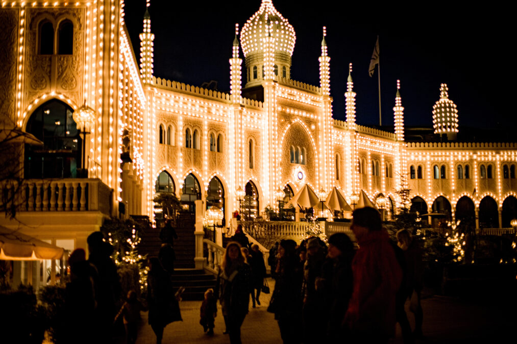 Light illuminations Tivoli, Copenhagen, Denmark