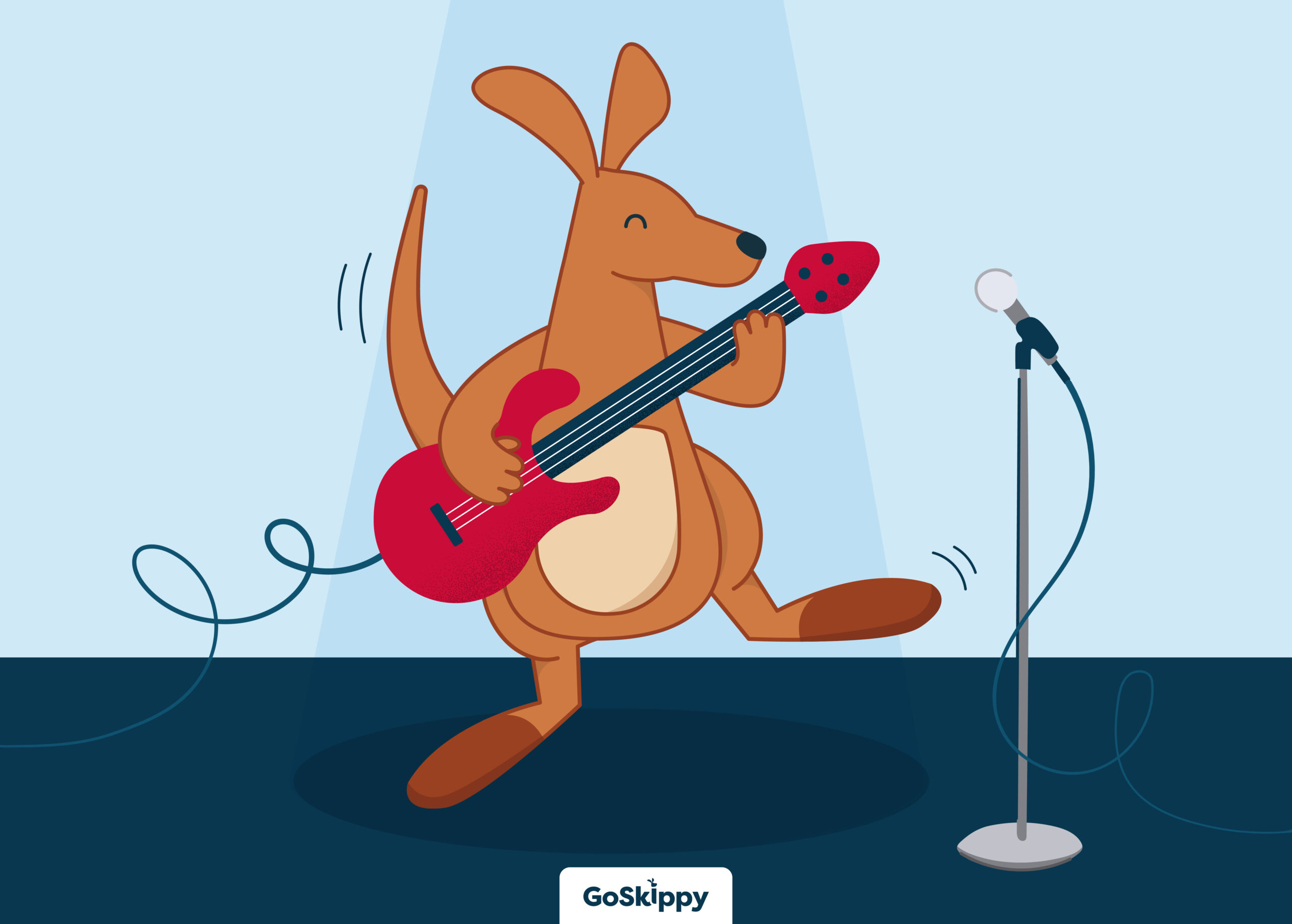 Skippy Playling Guitar